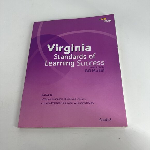 Virginia Standards Of Learning Success Grade 3 HMH Go Math Purple Workbook - Picture 1 of 5